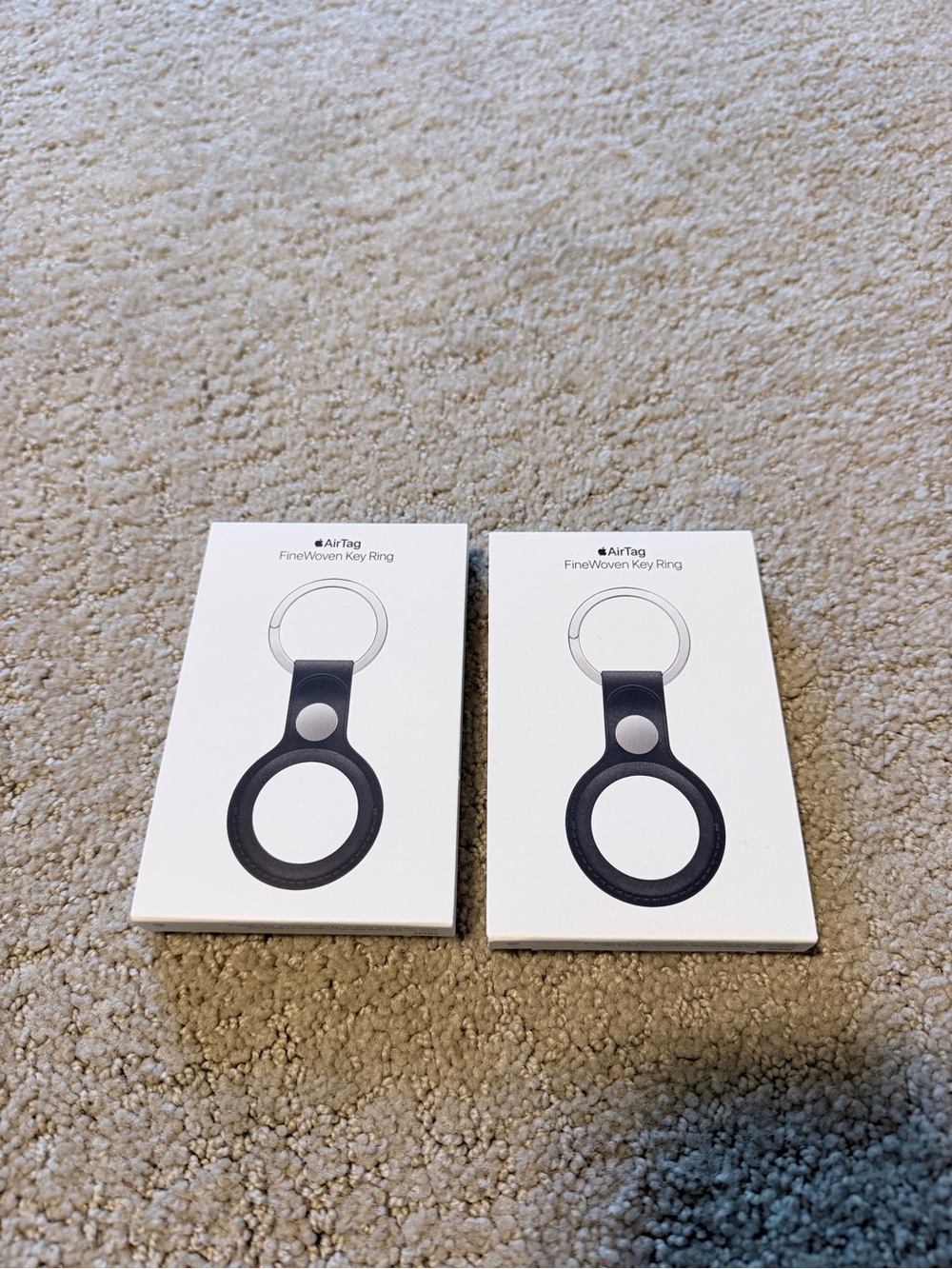 2 new in box black Apple AirTag Key Rings